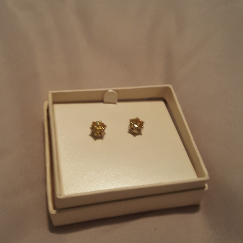 Yellow Cubic Zirconia earrings